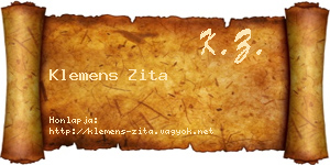 Klemens Zita névjegykártya